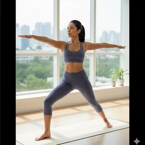 90 degrees lavender below the knees workout pants, great condition, size S